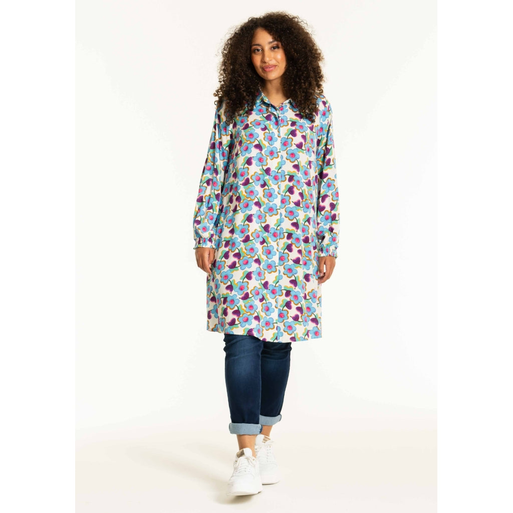 Studio SEmilie Shirt Shirt White with blue flowers