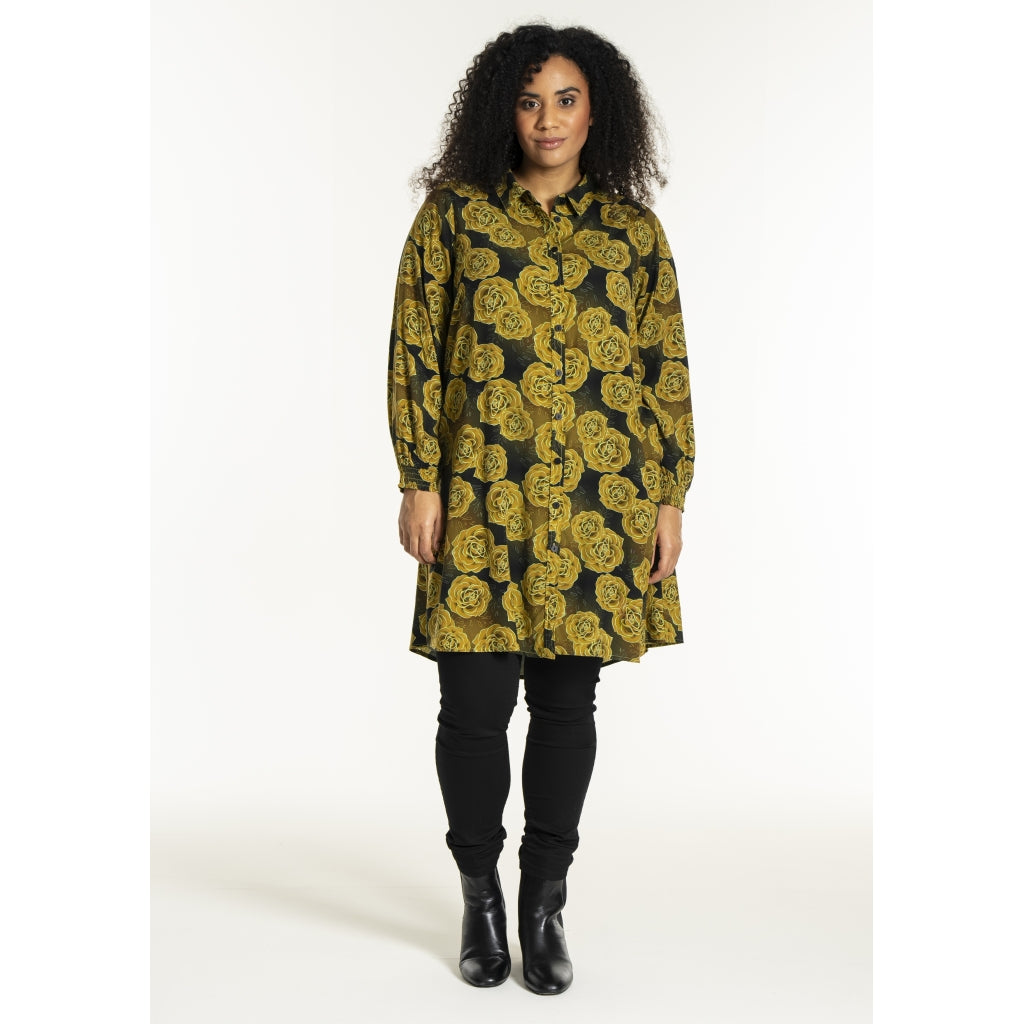 Studio SEmilie Shirt Shirt Green and curry roses