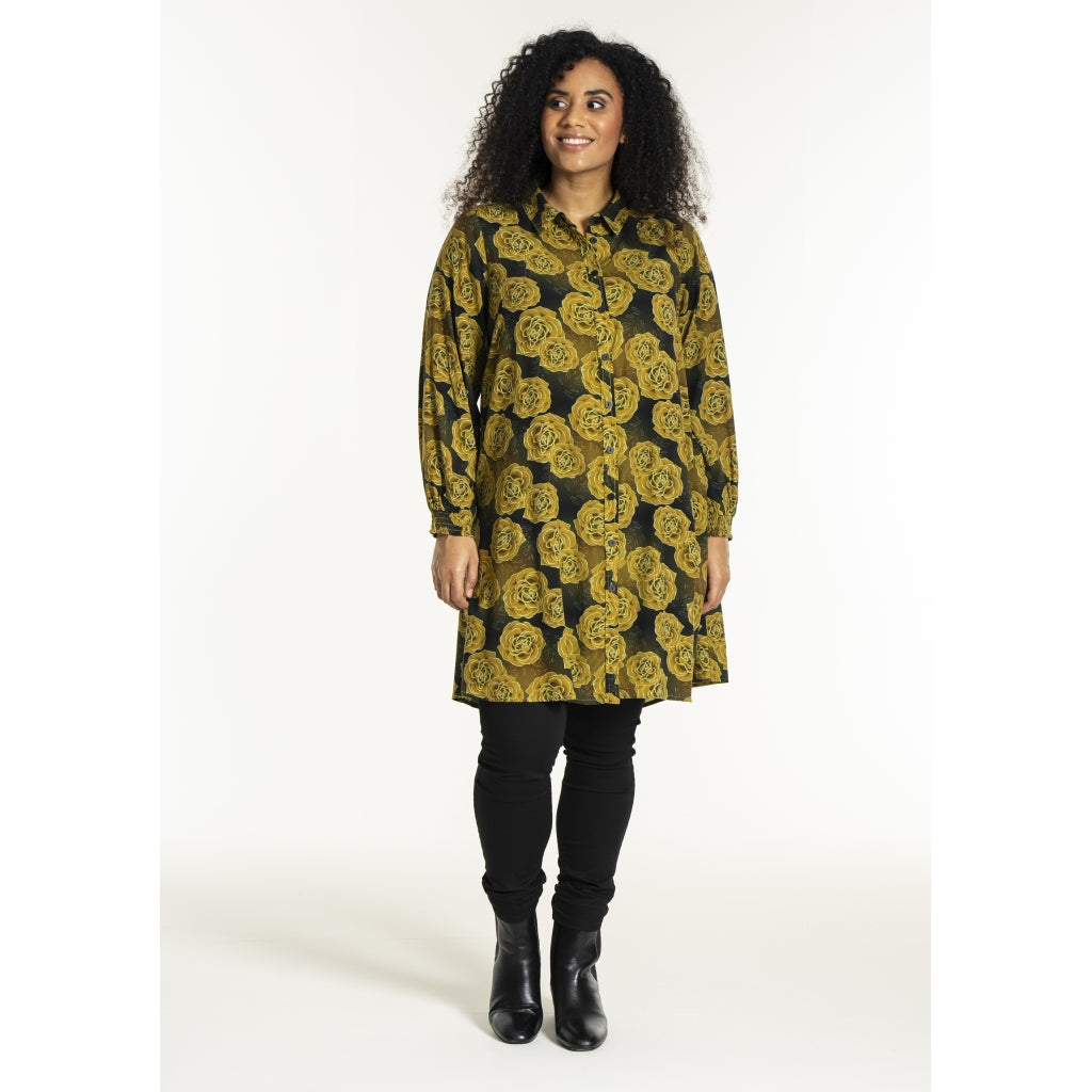 Studio SEmilie Shirt Shirt Green and curry roses