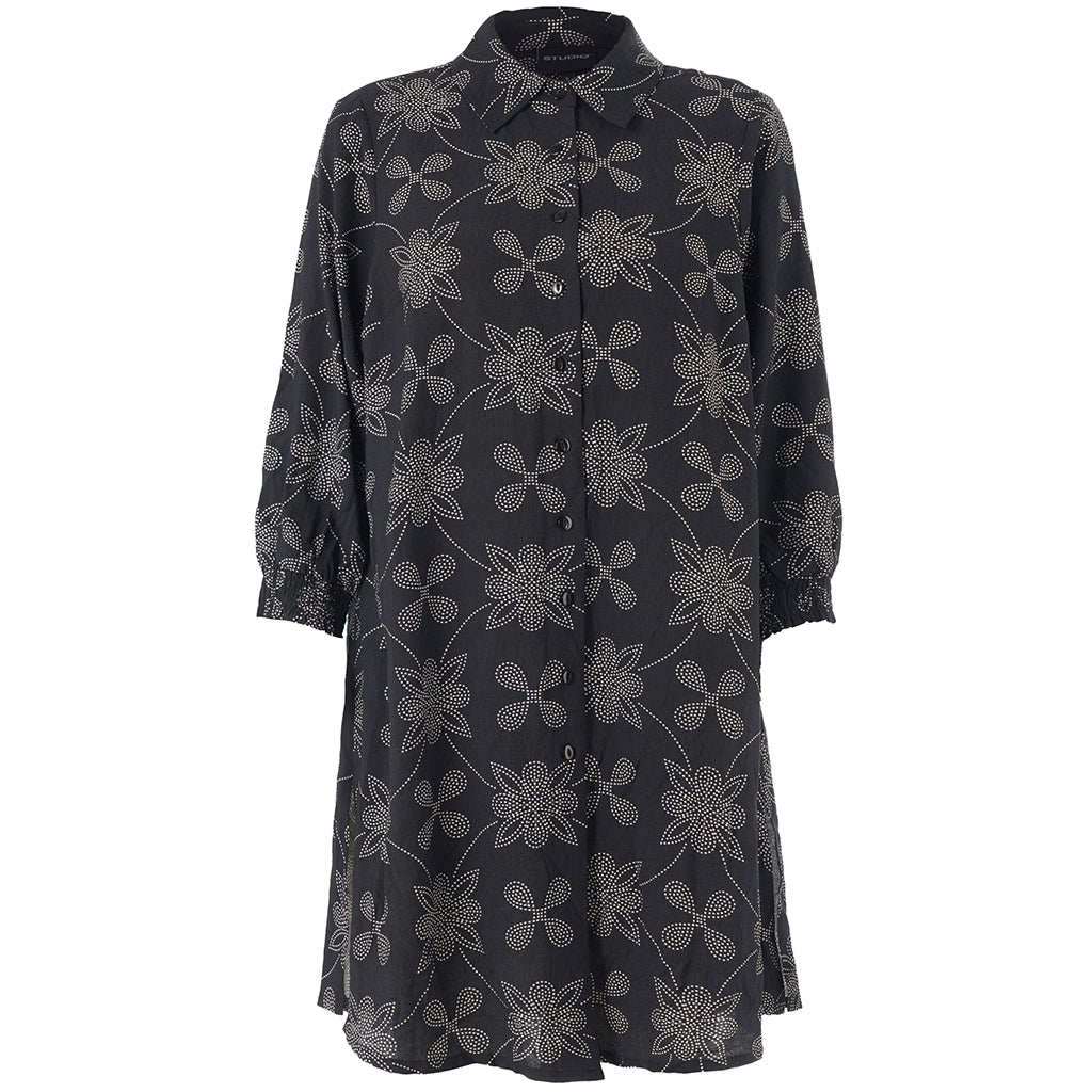 Studio SEmilie Shirt Shirt Black/Grey with white dot flowers