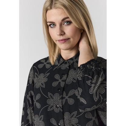 Studio SEmilie Shirt Shirt Black/Grey with white dot flowers