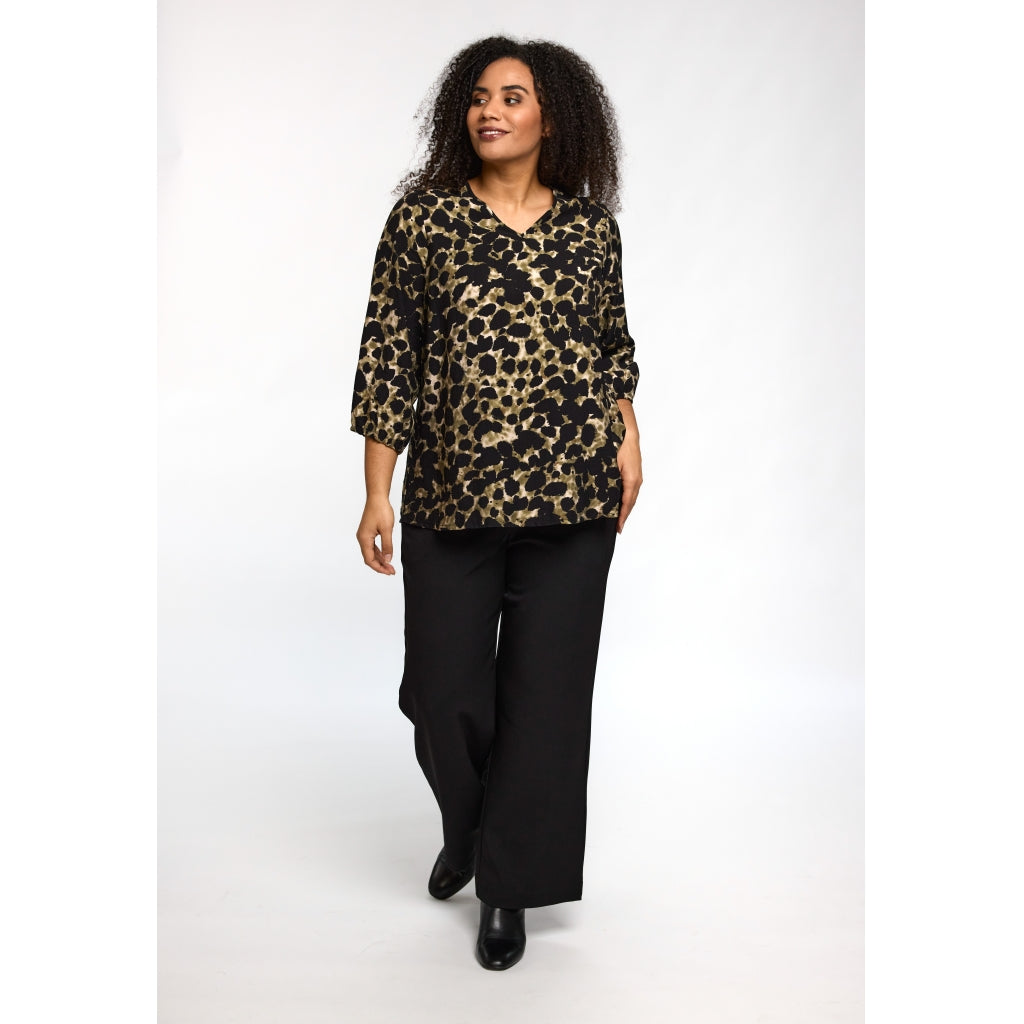 Studio SEmmy Blouse Blouse Black with green clouds