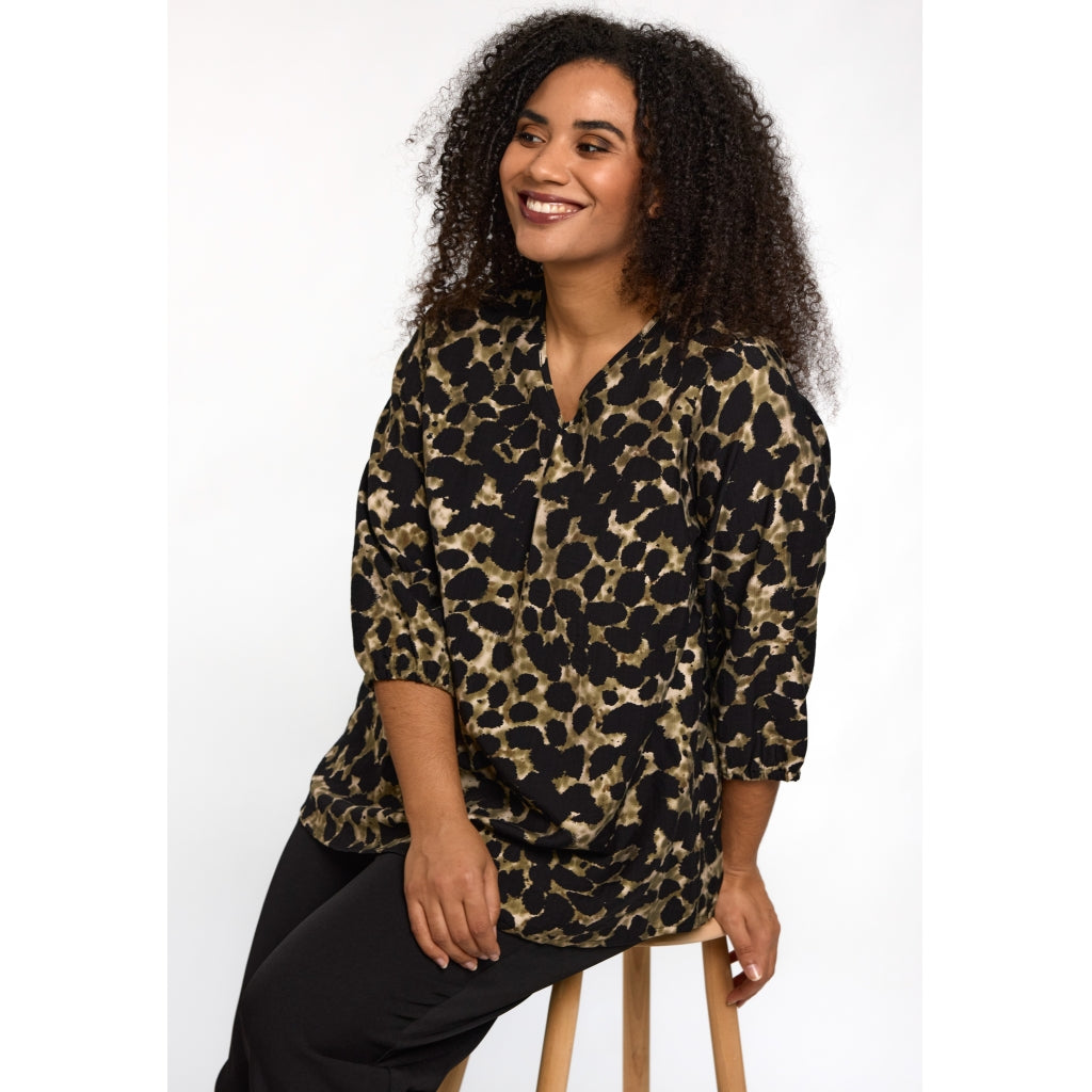 Studio SEmmy Blouse Blouse Black with green clouds