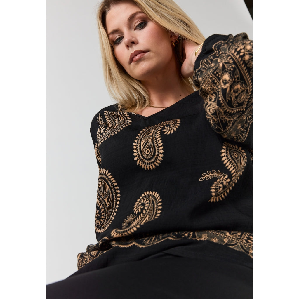 Studio SEmmy Blouse Blouse Black sand report