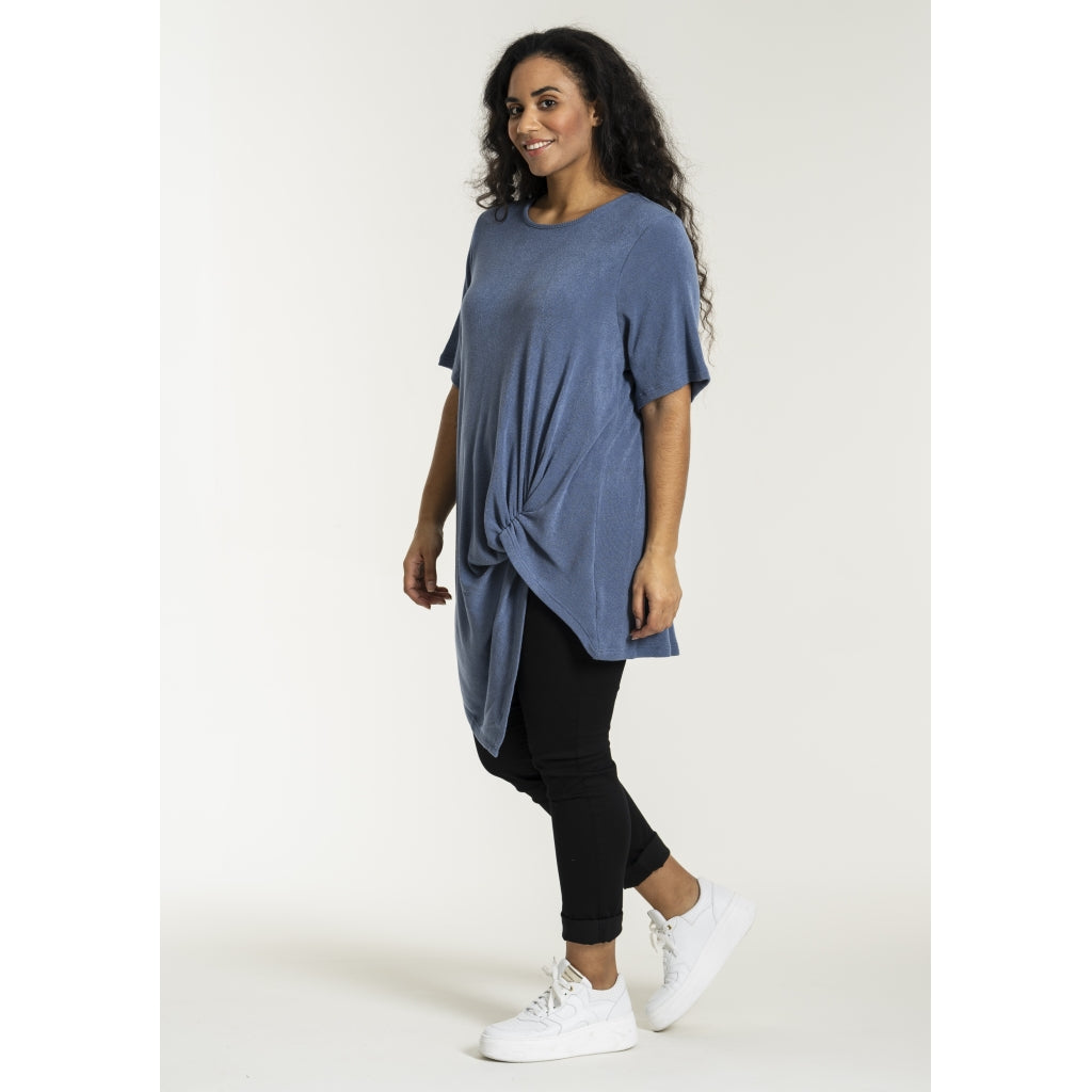 Studio SFelizia Tunic with knot Tunic Dusty Petrol