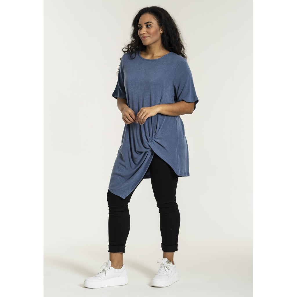 Studio SFelizia Tunic with knot Tunic Dusty Petrol