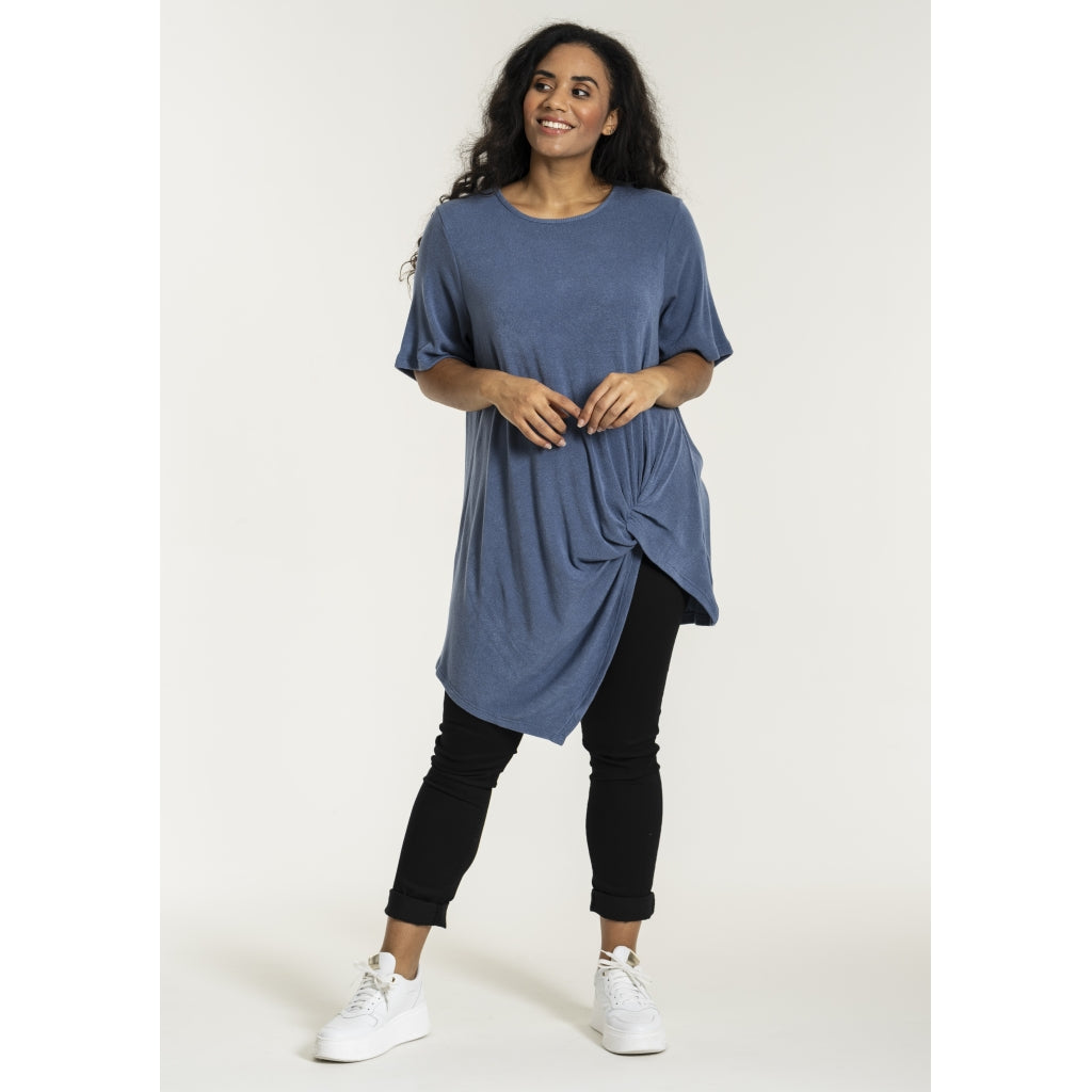 Studio SFelizia Tunic with knot Tunic Dusty Petrol