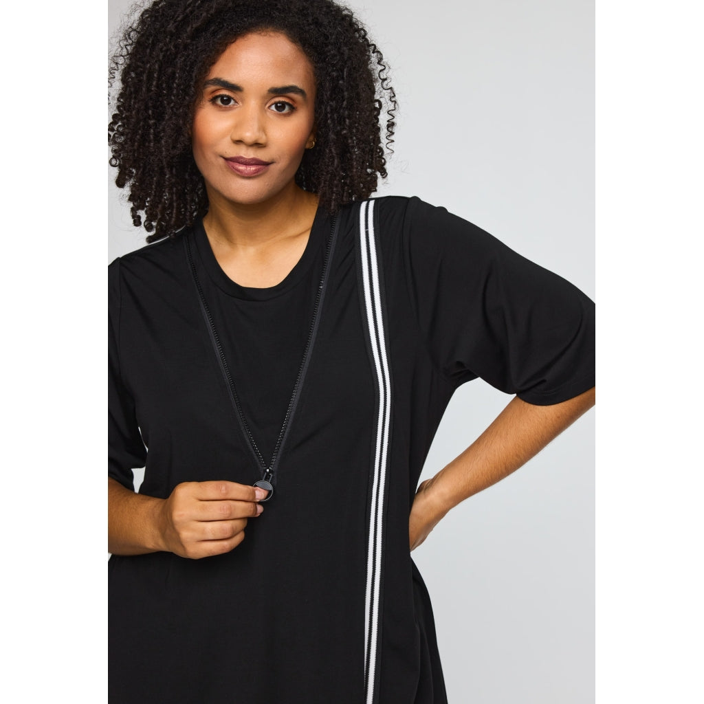 Studio SFenja Dress with white tape Dress Black