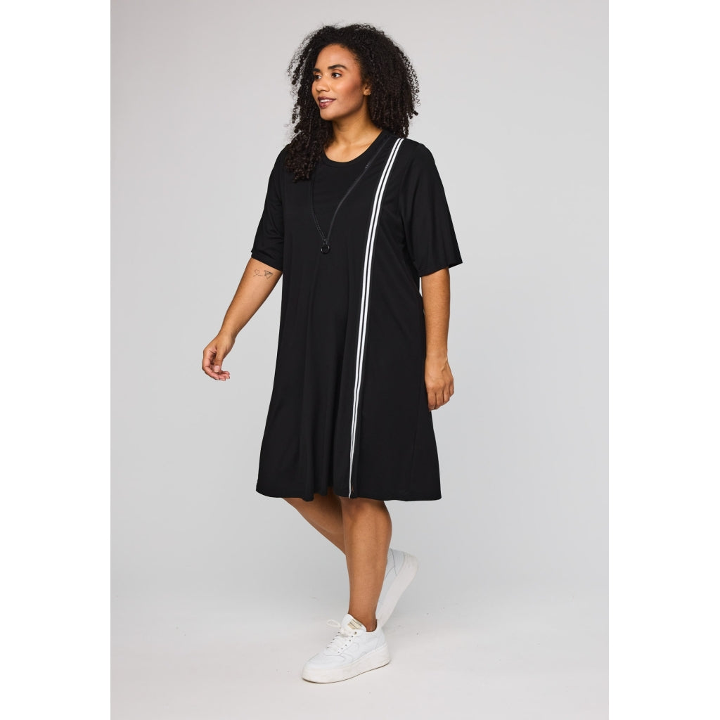 Studio SFenja Dress with white tape Dress Black