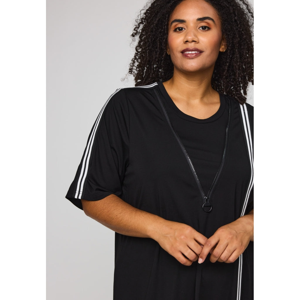 Studio SFenja Dress with white tape Dress Black