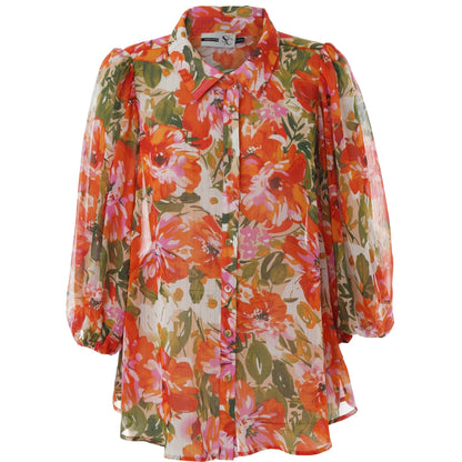 Studio SFenya Shirt Shirt Orange Flower