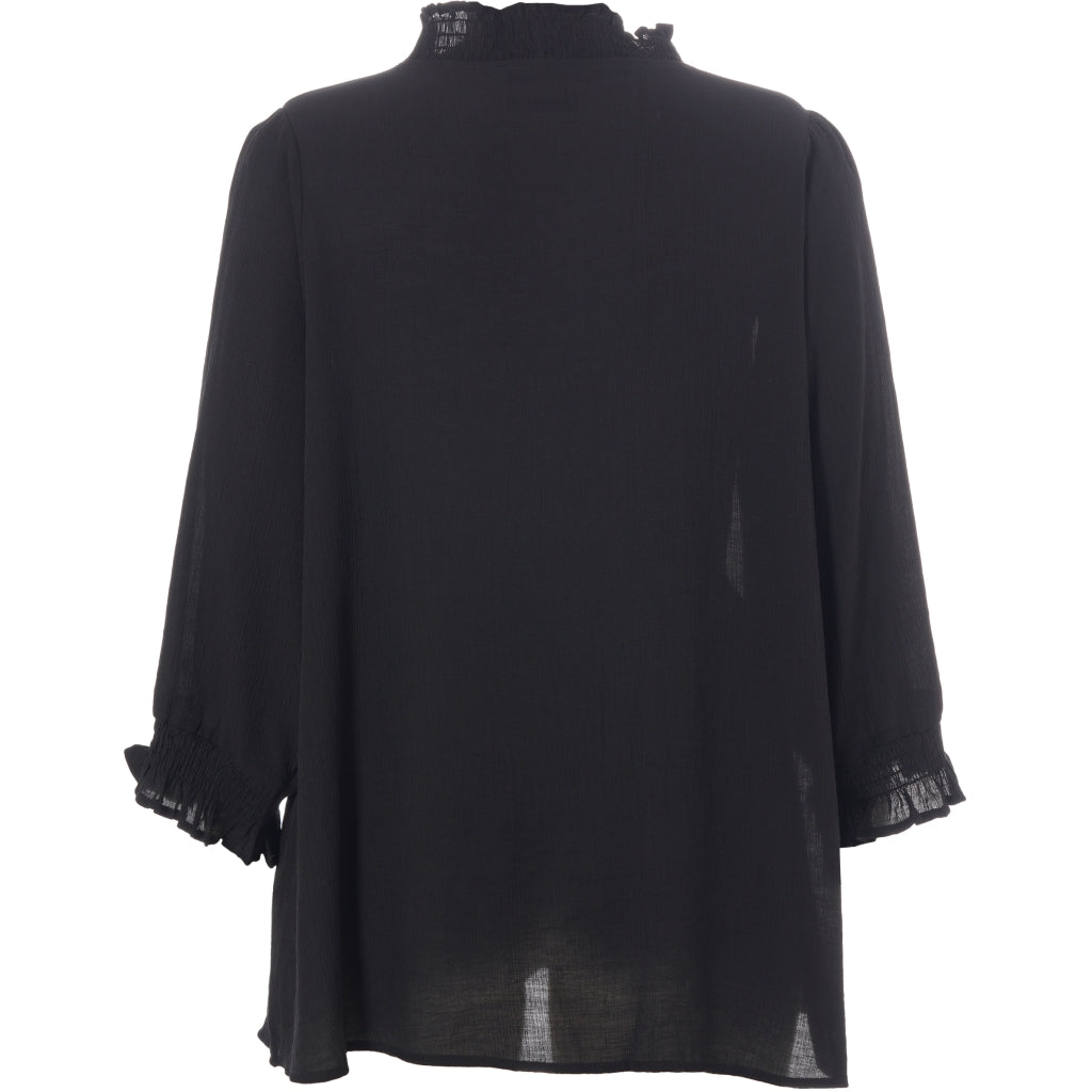 Studio SFeodora Blouse with smock neck Blouse Black