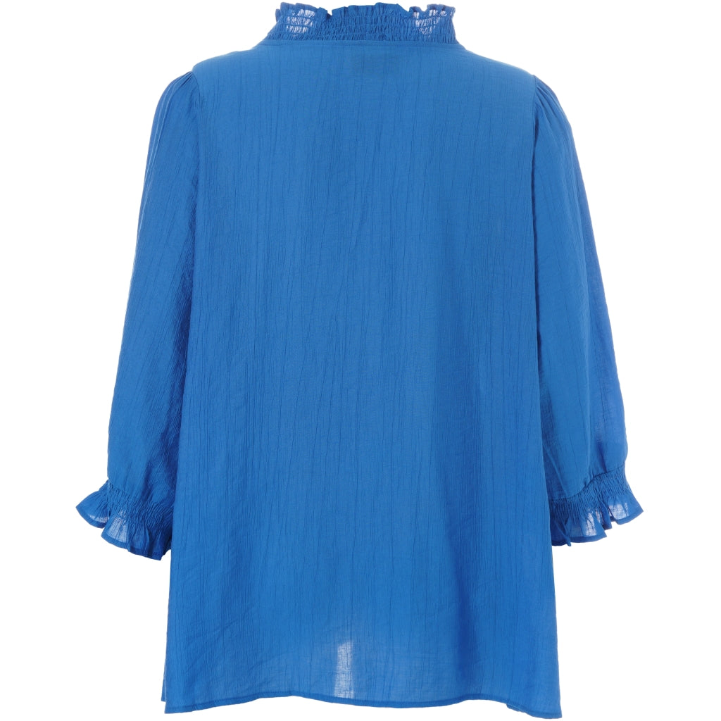 Studio SFeodora Blouse with smock neck Blouse Cobolt Blue