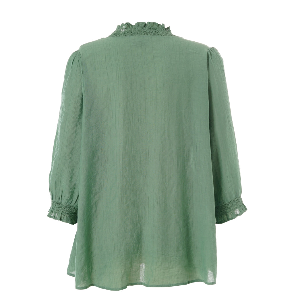 Studio SFeodora Blouse with smock neck Blouse Green