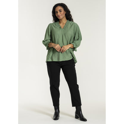 Studio SFeodora Blouse with smock neck Blouse Green