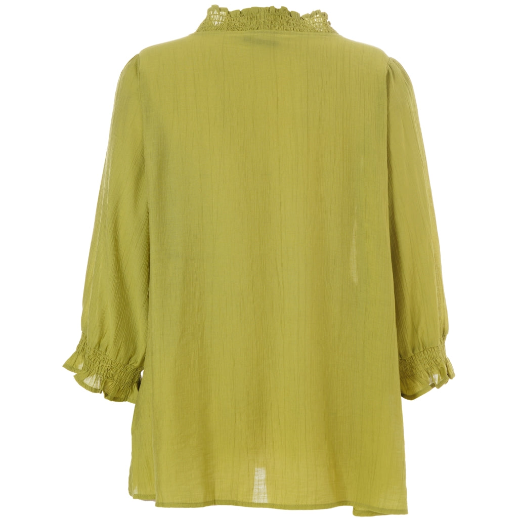 Studio SFeodora Blouse with smock neck Blouse Yellow