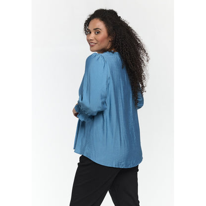Studio SFeodora Blouse with smock neck Blouse light Blue