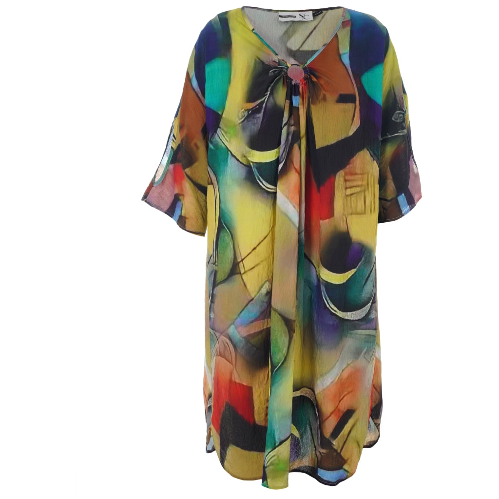 Studio SFidan Dress with ring Dress Black with Multi colour