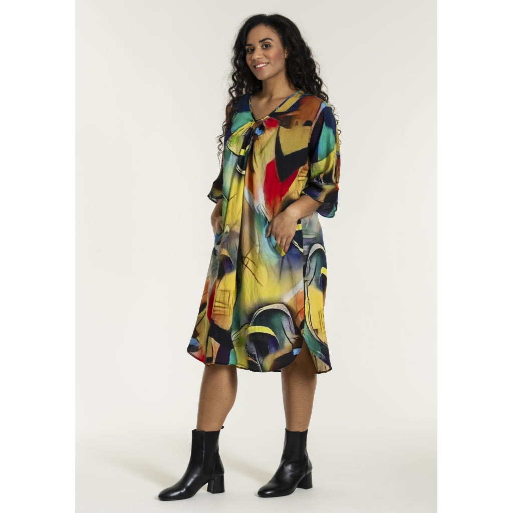 Studio SFidan Dress with ring Dress Black with Multi colour