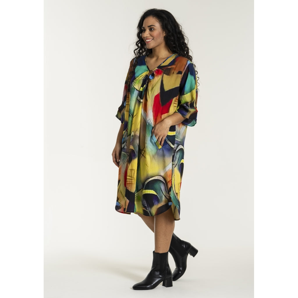 Studio SFidan Dress with ring Dress Black with Multi colour