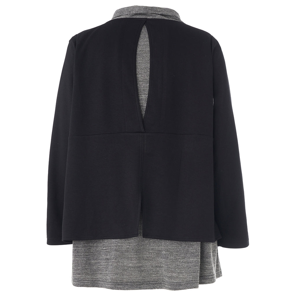 Studio SFie Blouse Blouse Black + Grey melange