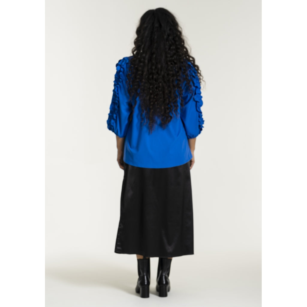 Studio SFillis Blouse with fun sleeves Blouse Cobolt Blue