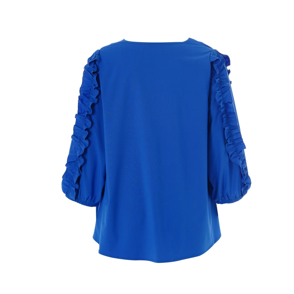 Studio SFillis Blouse with fun sleeves Blouse Cobolt Blue