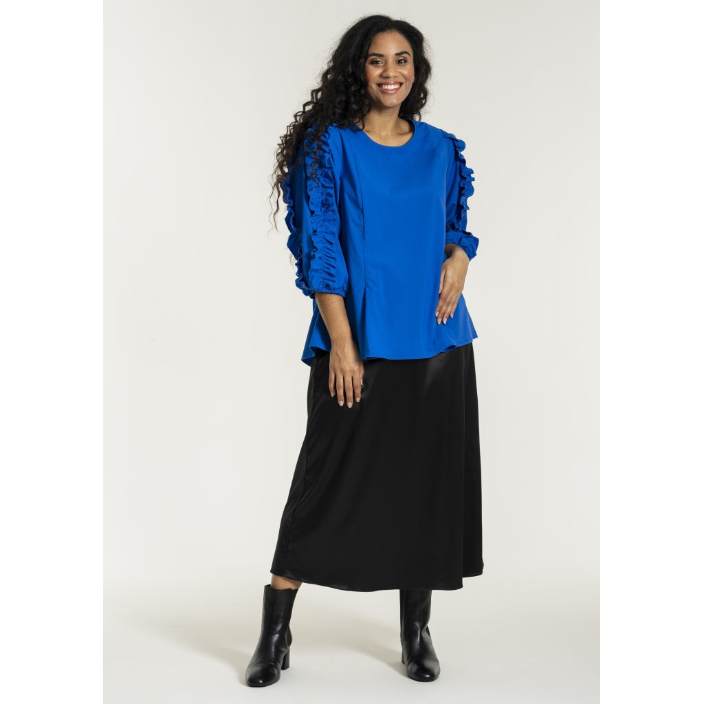 Studio SFillis Blouse with fun sleeves Blouse Cobolt Blue