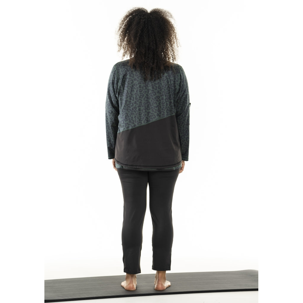 Studio SFitness Leggings Leggings Black with dusty green