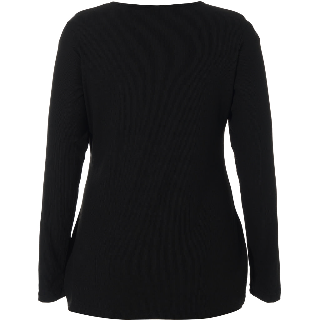 Studio SFlo rib blouse Blouse Black