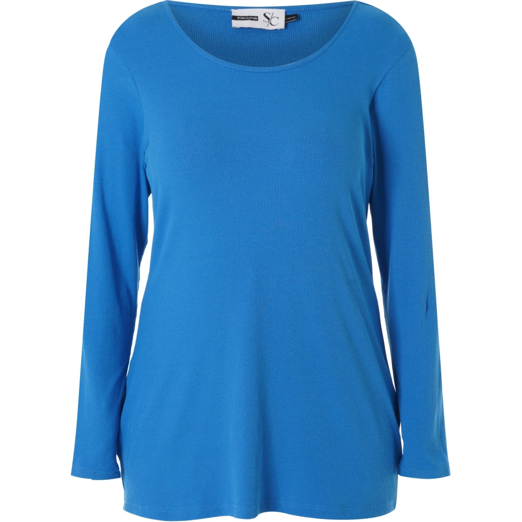 Studio SFlo rib blouse Blouse Blue