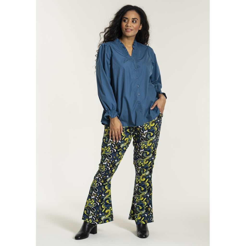 Studio SFranja Bootcut trousers Trousers Retro petrol mix