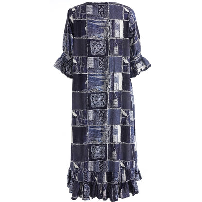 Studio SGena Dress Dress Blue mix pattern