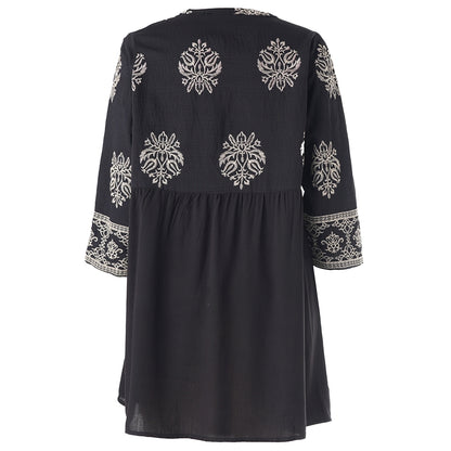 Studio SGilsa Tunic with embroidery Tunic Black