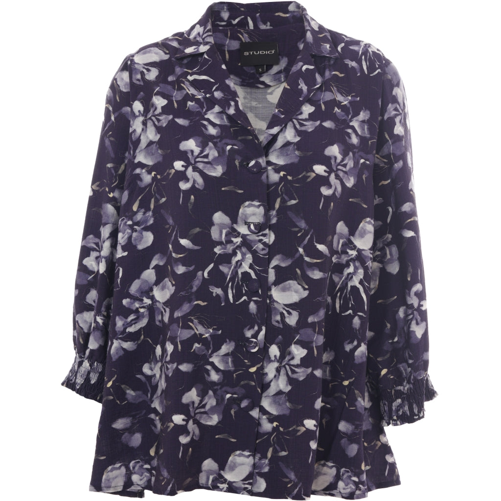 Studio SGrit Shirt Shirt Dark purple flowers