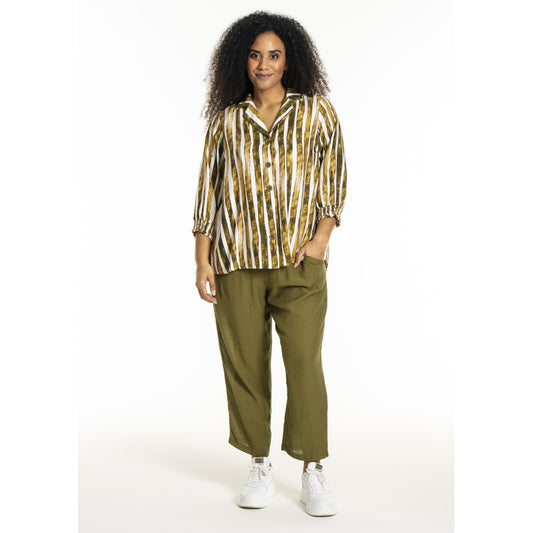 Studio SGrit Shirt Shirt White/green stripes