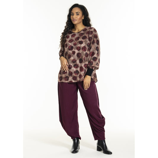 Studio SGulla schiffon blouse Blouse Bordeaux dots