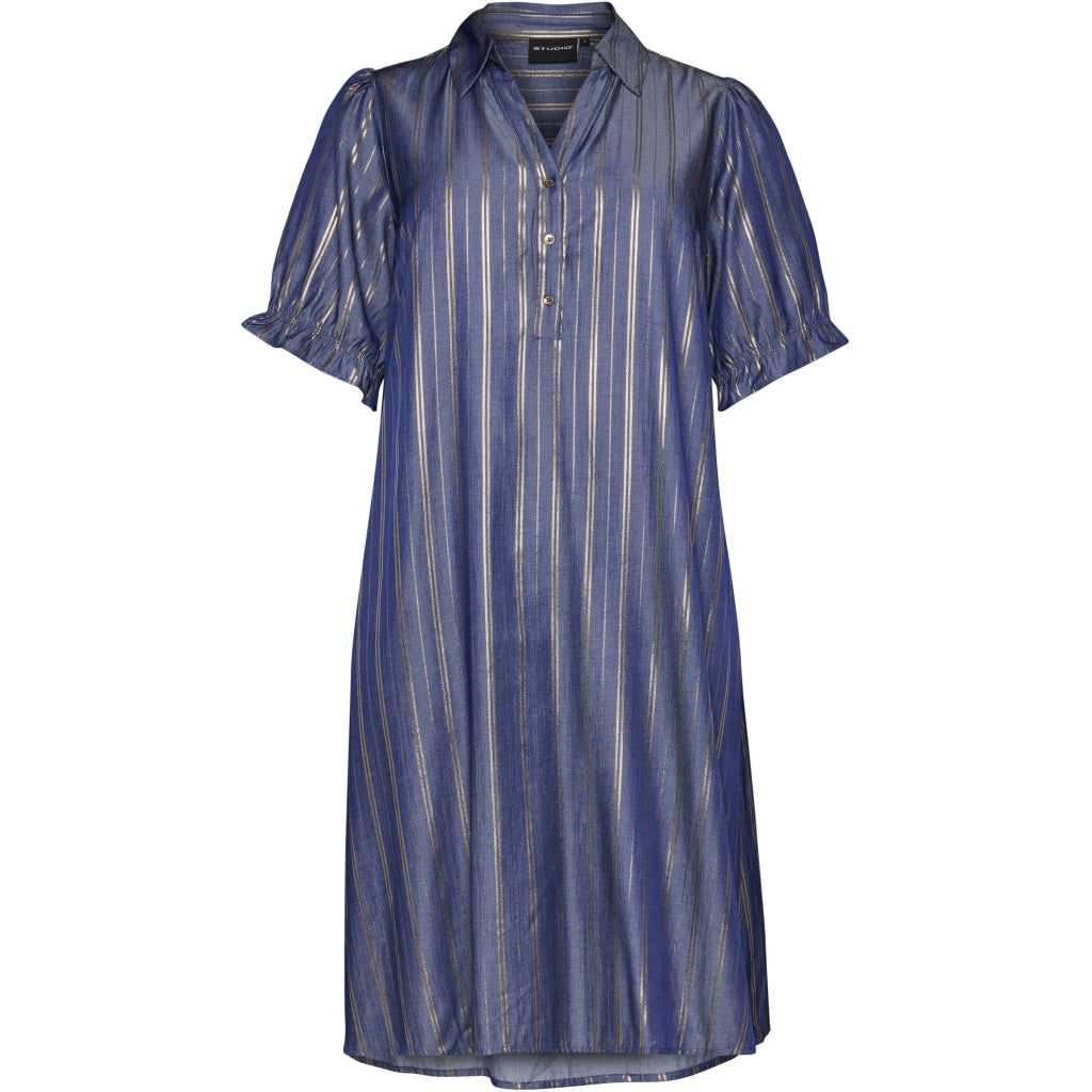Studio SGunda Dress Dress Blue denim with gold stripes