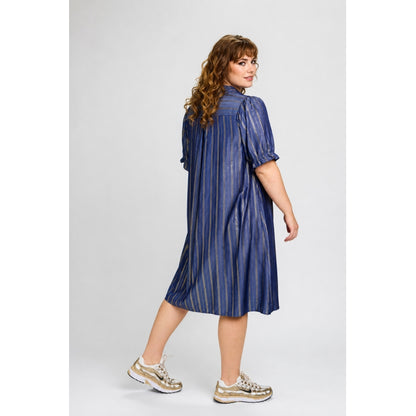 Studio SGunda Dress Dress Blue denim with gold stripes