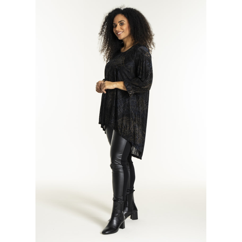 Studio SHarriet Tunic Tunic Navy/gold flock