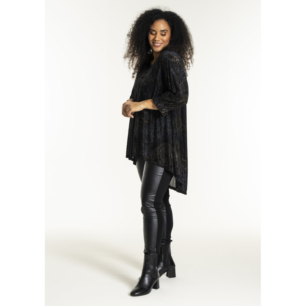 Studio SHarriet Tunic Tunic Navy/gold flock