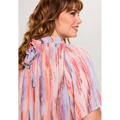 Studio SHelena Dress Dress Pink with gold stripes