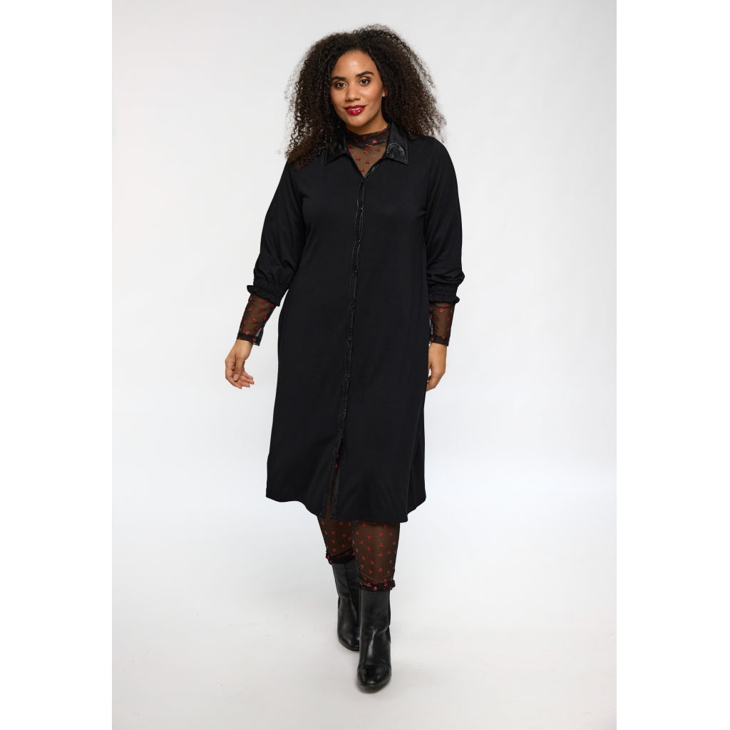 Studio SHelle lace blouse Blouse Black with red hearts