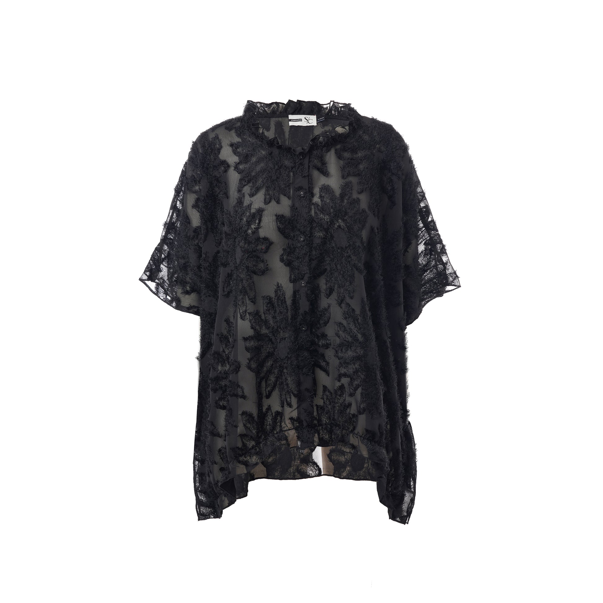 Studio SIbina Chiffon Party Blouse Blouse Black