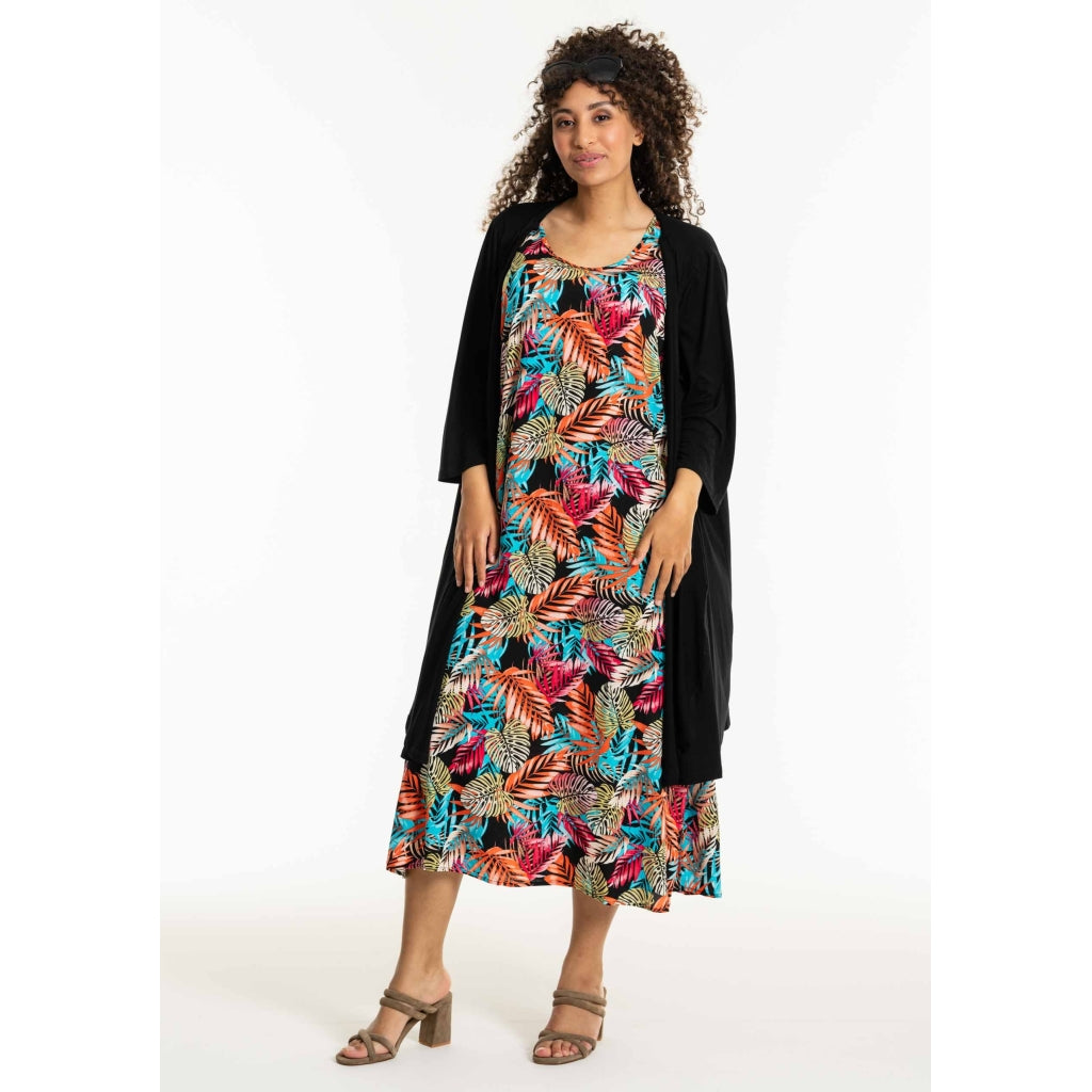 Studio SIdun Long Dress Long Dress Red - Blue palm leaf