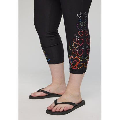 Studio SIrene Leggings Leggings Black with heart print