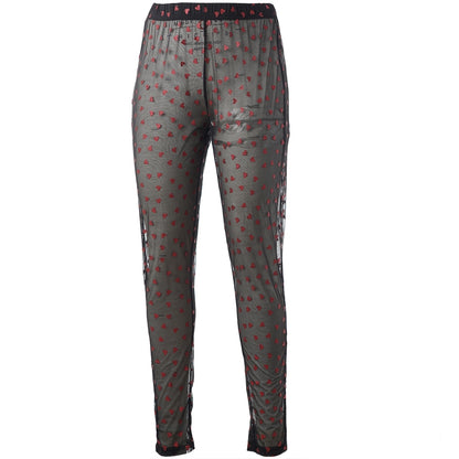 Studio SIrene lace Leggings Leggings Black with red hearts