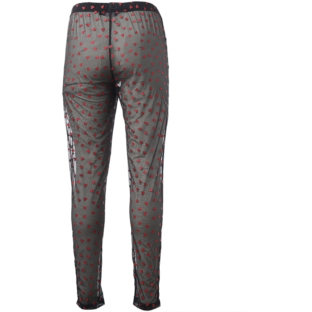 Studio SIrene lace Leggings Leggings Black with red hearts