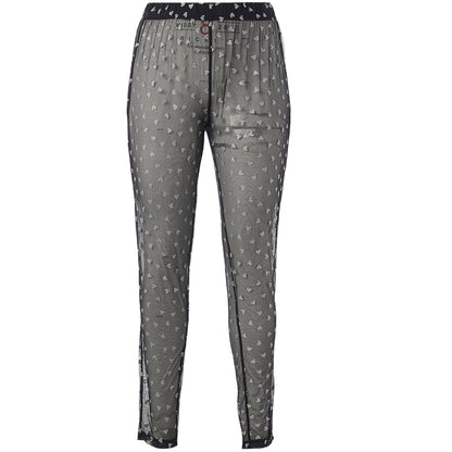 Studio SIrene lace Leggings Leggings Black with silver hearts