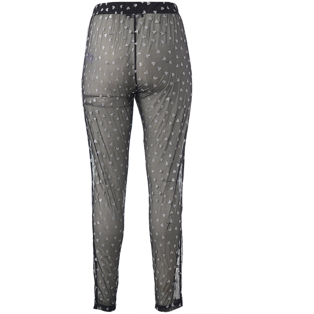 Studio SIrene lace Leggings Leggings Black with silver hearts
